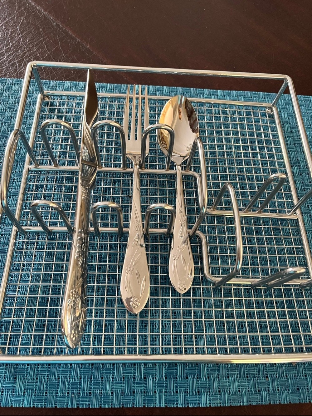 ✅✅✅Stainless Steel Cutlery Drying Rack with Silver Flatware Holder